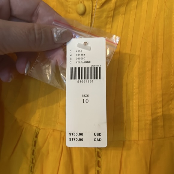 Maeve Arcadia Maxi Dress Size 10 Yellow NWT from Anthropologie - Picture 5 of 8